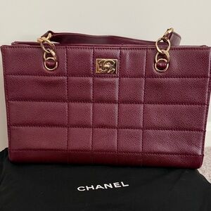 Chanel Deep Red Quilted Shoulder Bag